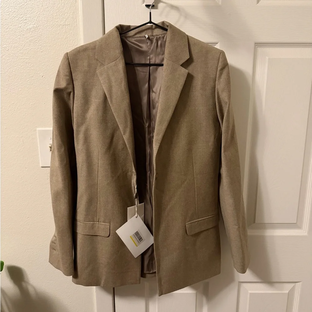 Totême Wool Flannel Blazer NWT Beige 34 Luxury Minimalist - Picture 8 of 8
